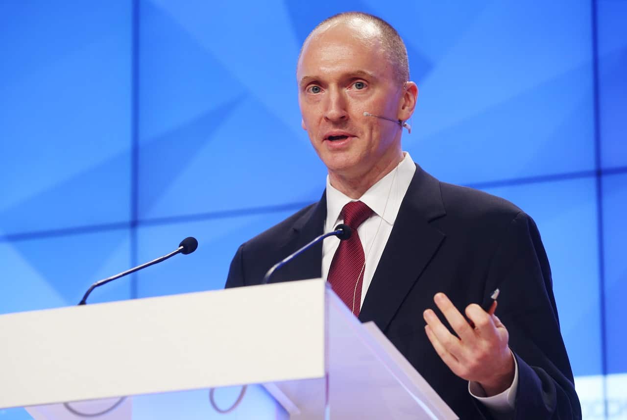 Trump's ex-adviser Carter Page gives presentation in Moscow