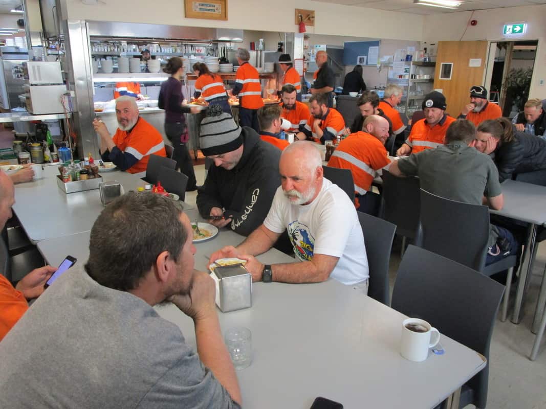 The mess hall at Casey Station.