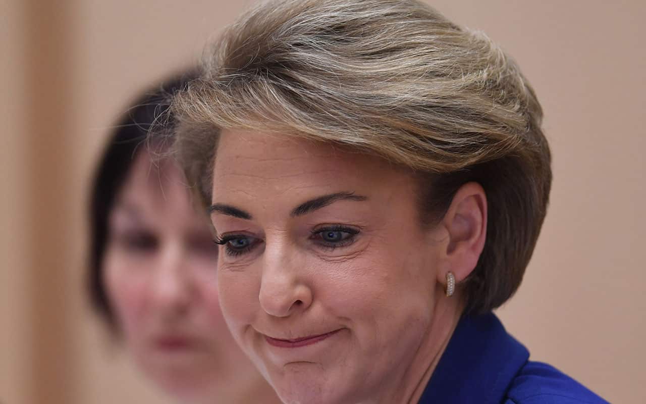 Australian Employment Minister Michaelia Cash speaks during Senate estimates hearings at Parliament House in Canberra.