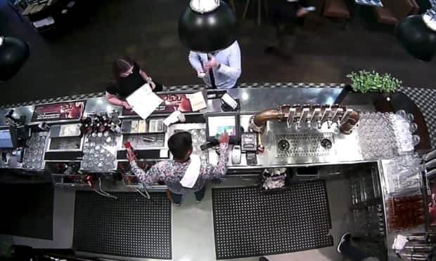 The NZ court has been played CCTV of the Englishwoman and her alleged killer. 