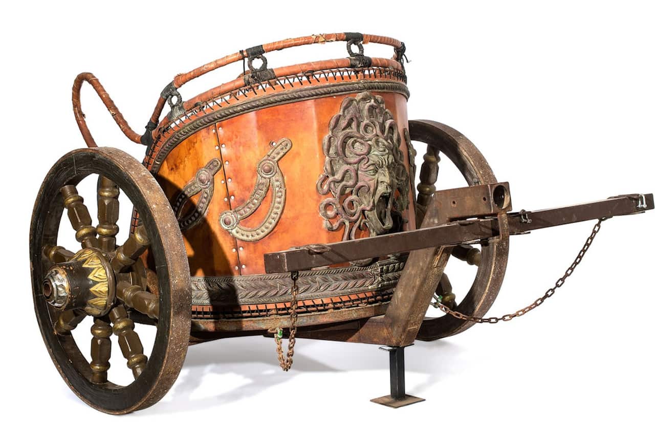 A supplied image obtained Friday, April 6, 2018 of a replica roman chariot from the film Gladiator (2000). 