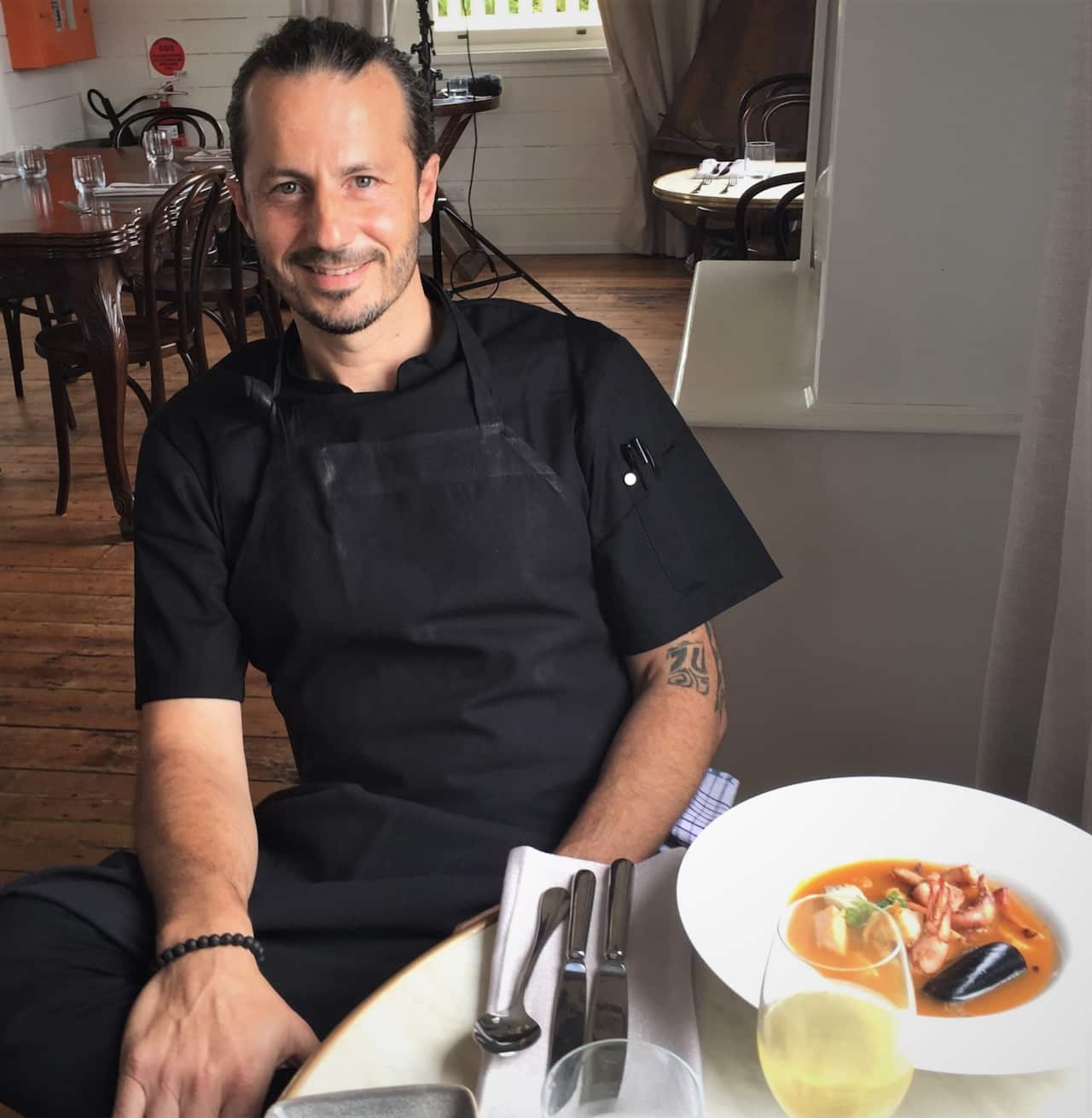 Chef Julien Audibert-Lebon trained in France.