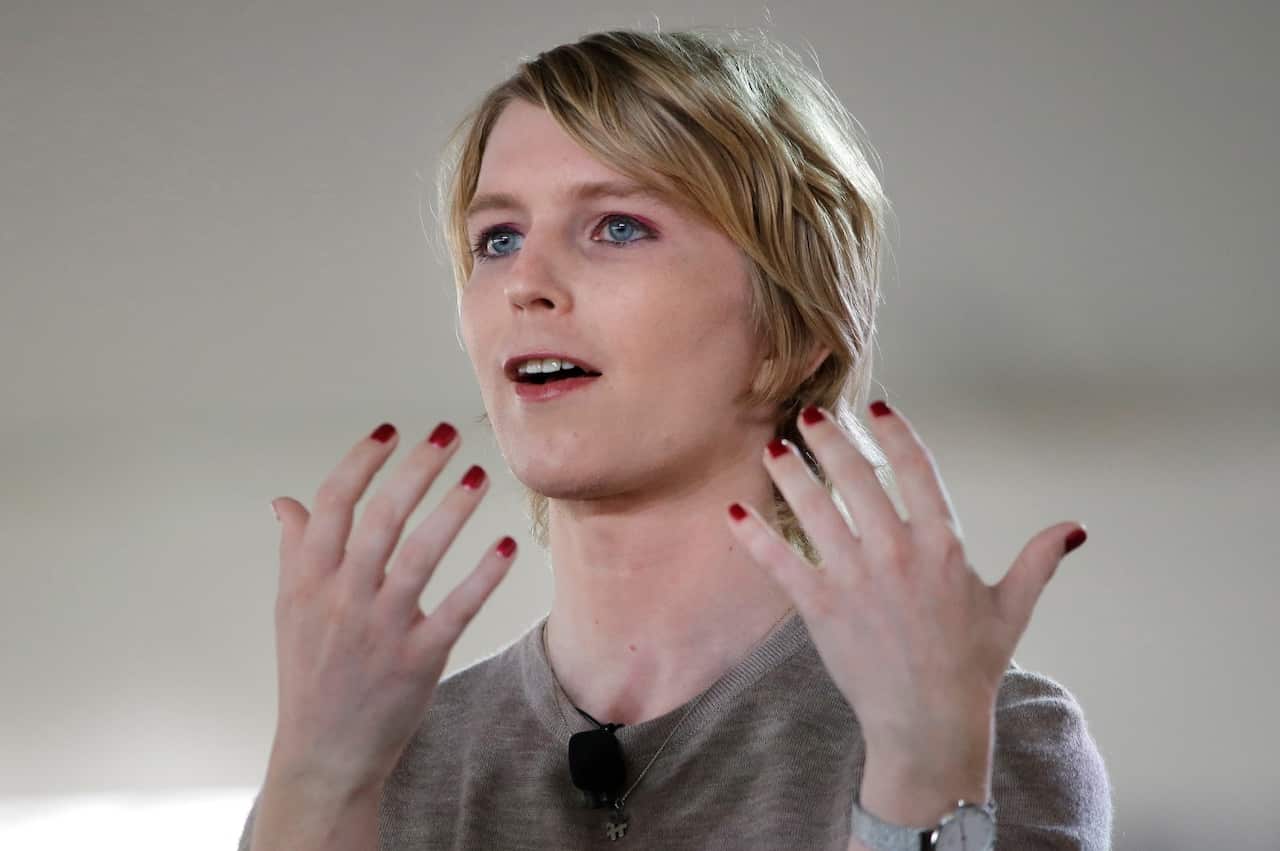 In this Sunday, Sept. 17, 2017 file photo, Chelsea Manning speaks during the Nantucket Project's annual gathering in Nantucket