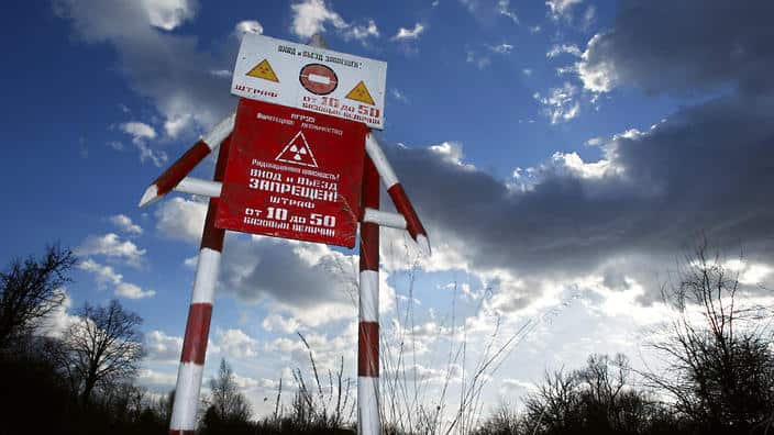 Señal de advertencia de Chernóbil 