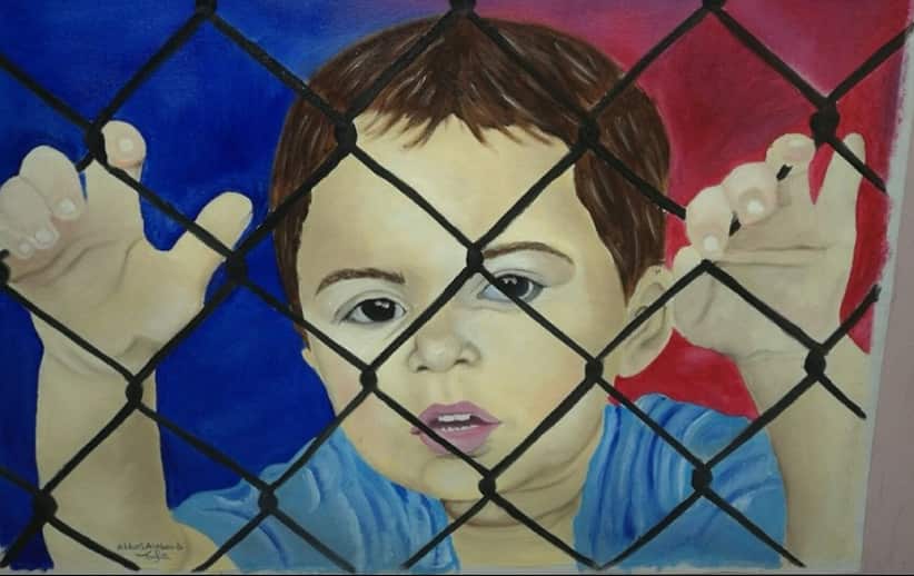 An image painted by Abbas al Aboudi 