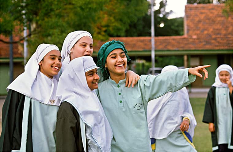 Children at the first Muslim school in Perth, 1990.