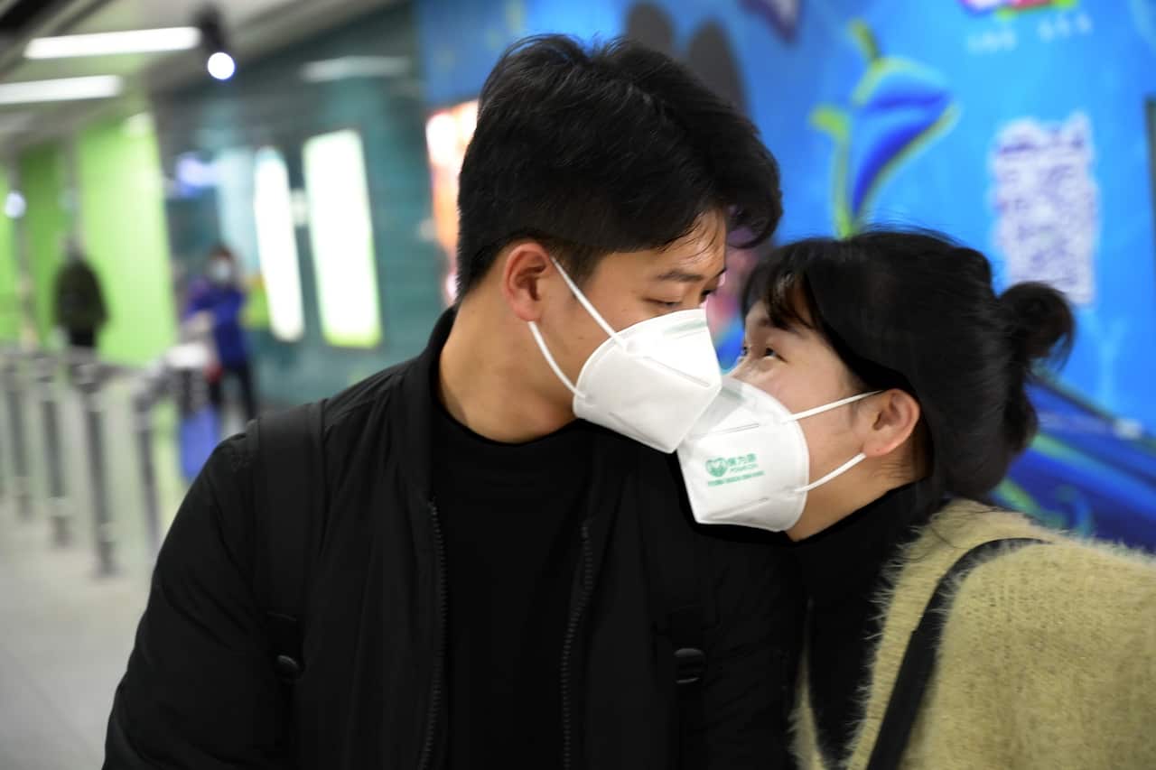 Residents in Guangzhou, Guangdong, China.