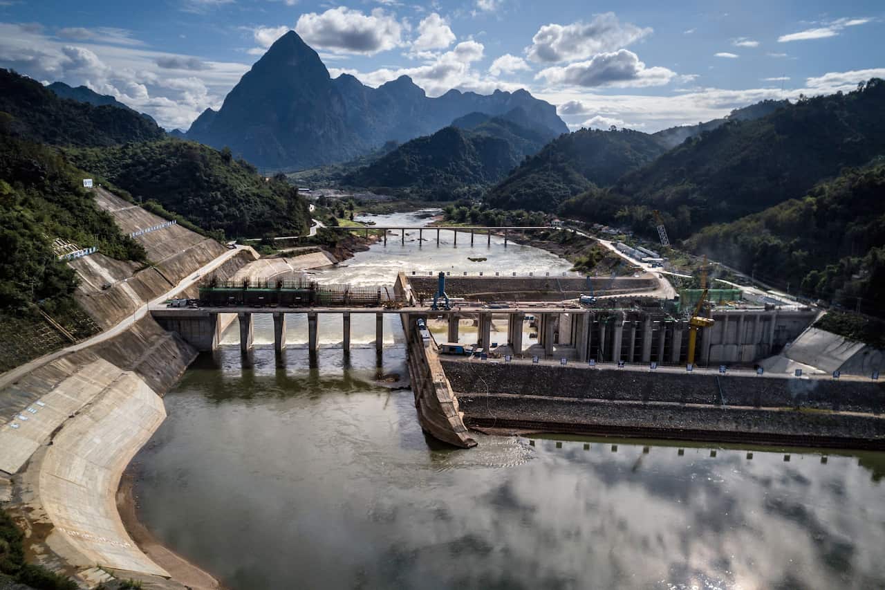 The Nam Ou 1 Dam on the Mekong River in Luang Prabang Province, in northern Laos.