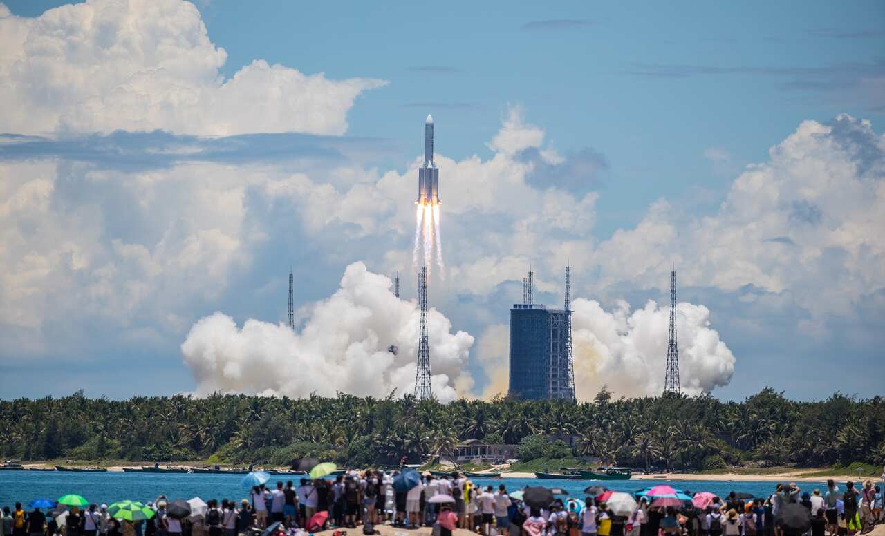 The Tianwen-1 Mars probe is launched from Wenchang City, Hainan Province, China, July 23, 2020. 