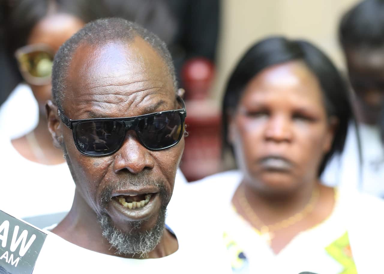 Daniel Kunyrieth Chol outside court. 