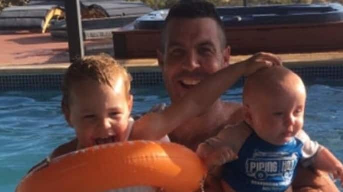 Chris Taylor with his kids.