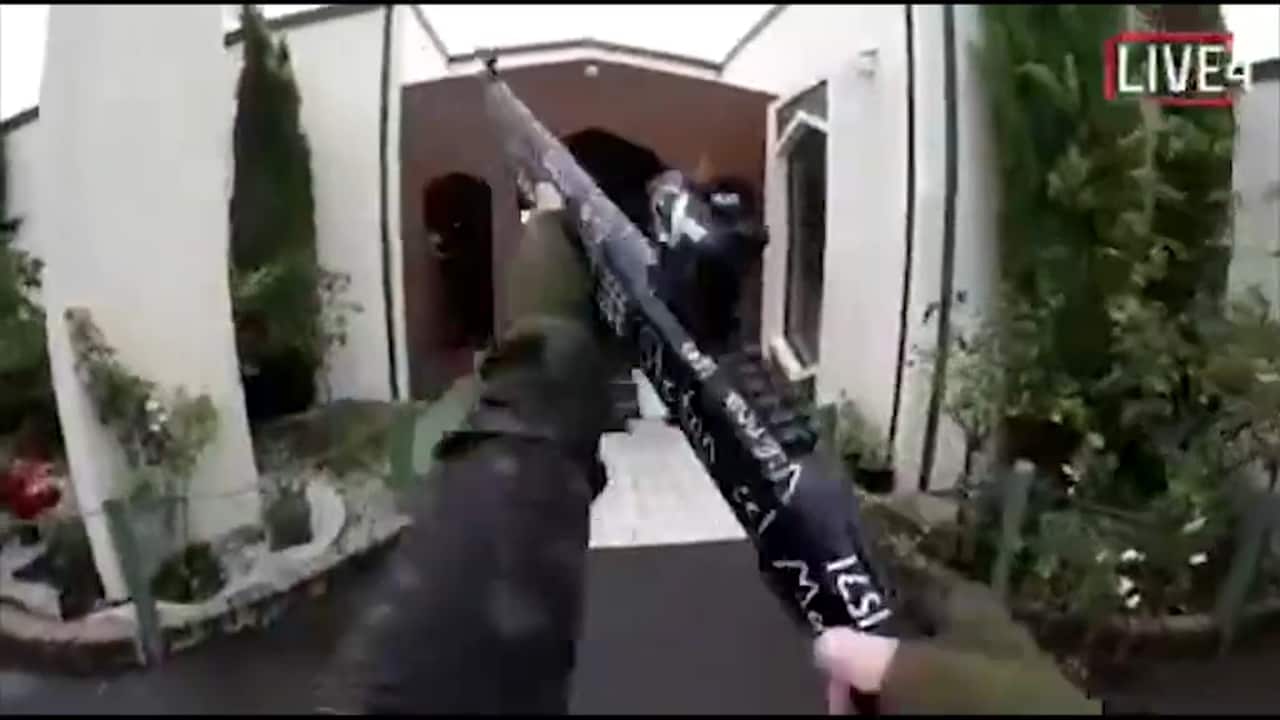 A live stream of the attack showed a gunman entering the mosque and opening fire. 