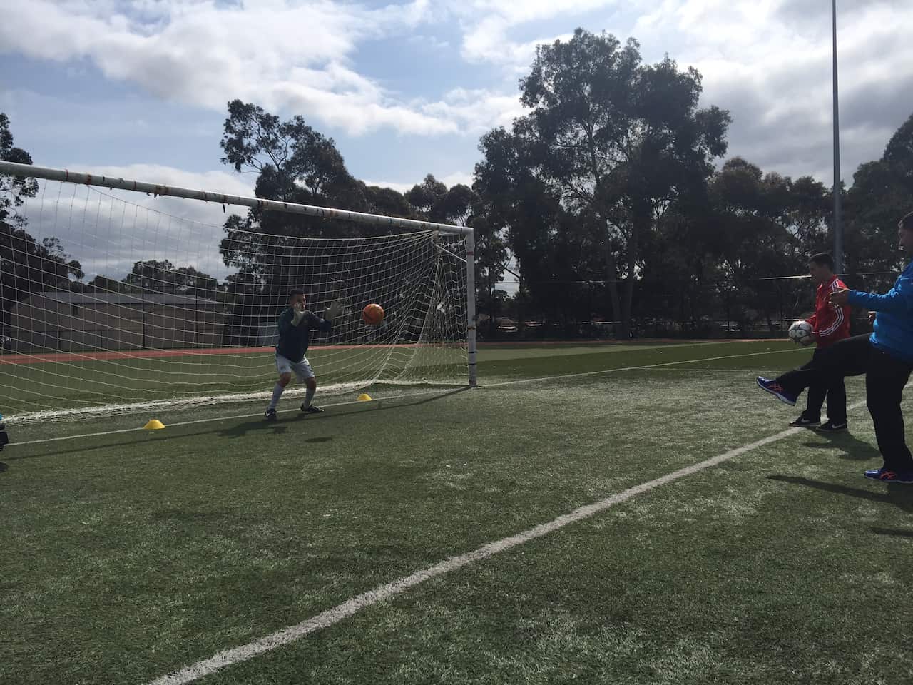 Christian Tsangas training with brother Jonathan and father George Tsangas