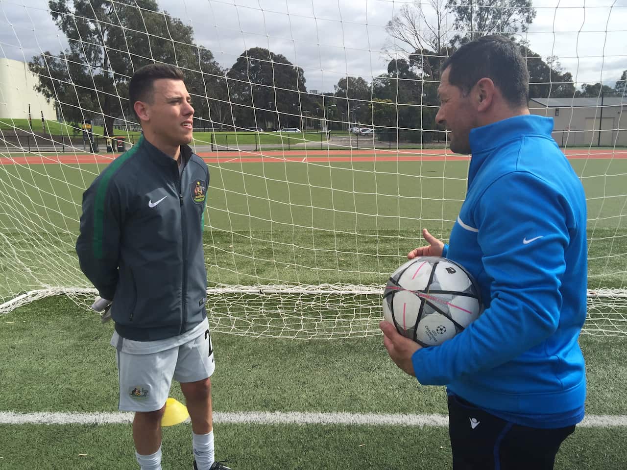 Christian Tsangas training with father George Tsangas