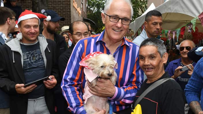 Malcolm Turnbull meets and greets the guests.