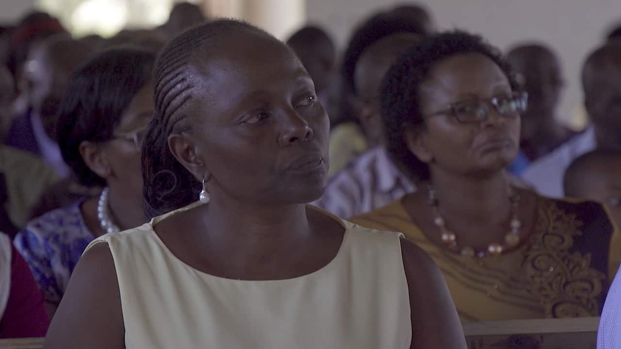 Lucy Gichuhi at church. 