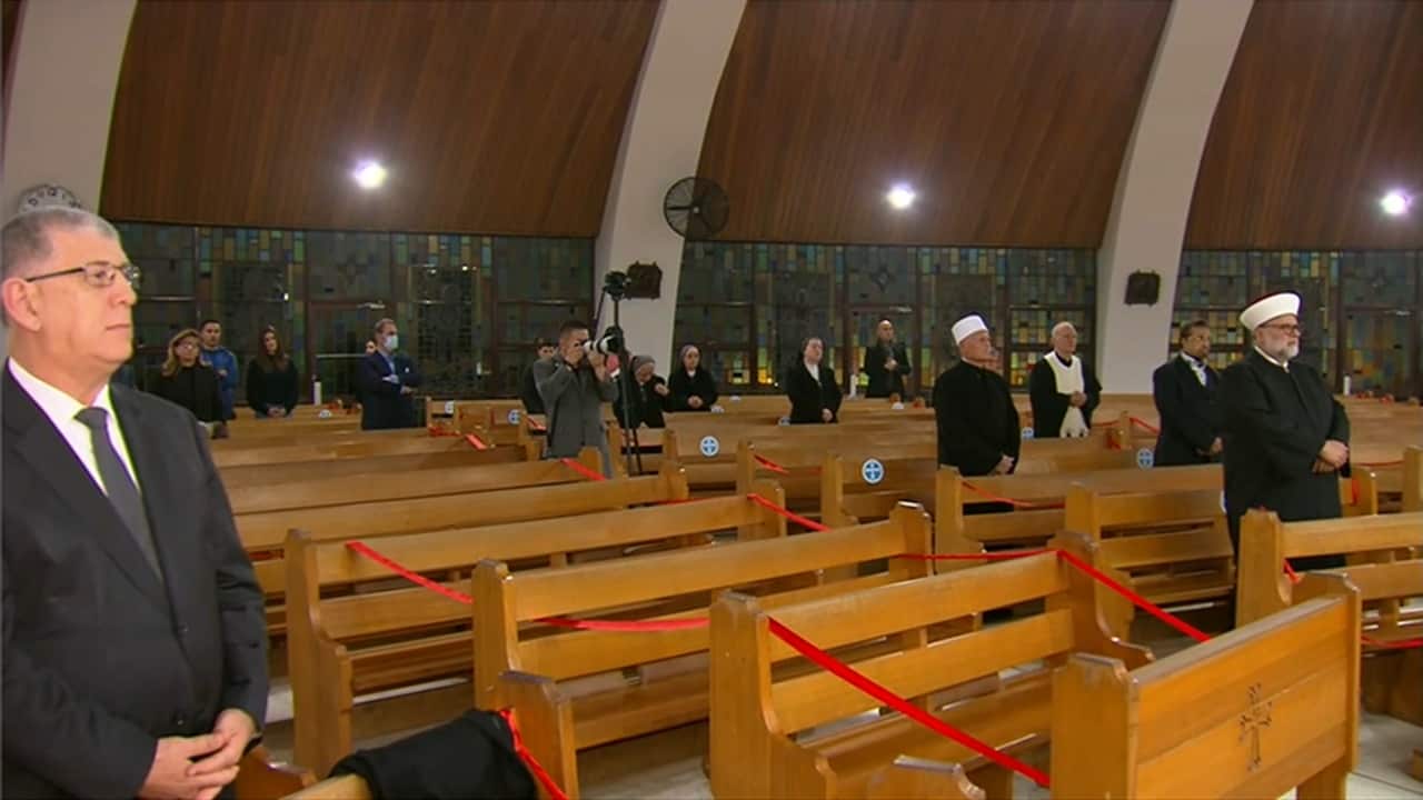 A service at Our Lady of Lebanon Maronite Church in Western Sydney remembers the victims of the Beirut blast that has killed over 150 people