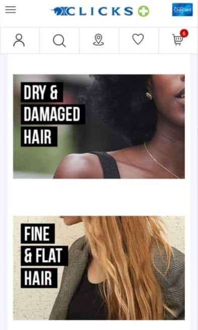 The online advertisement captions a black woman's hair as 'dry and damaged' while describing a white woman's hair as "fine and flat".