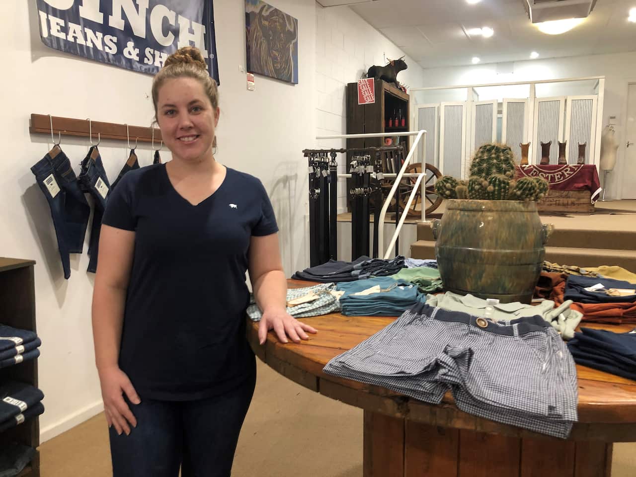 Rosie Siemer manages a clothing store in town. 