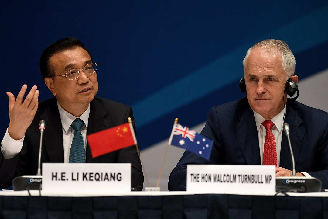 China's Li Keqiang during a five day visit to Australia. last week. 