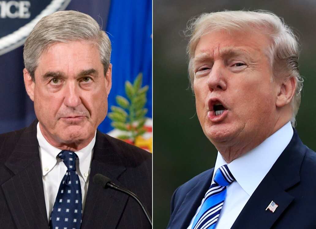 File image of Russia probe Special Counsel Robert Mueller and US President Donald Trump