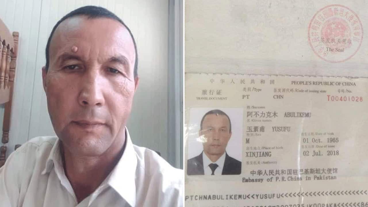Abulikemu Yusufu and his passport.
