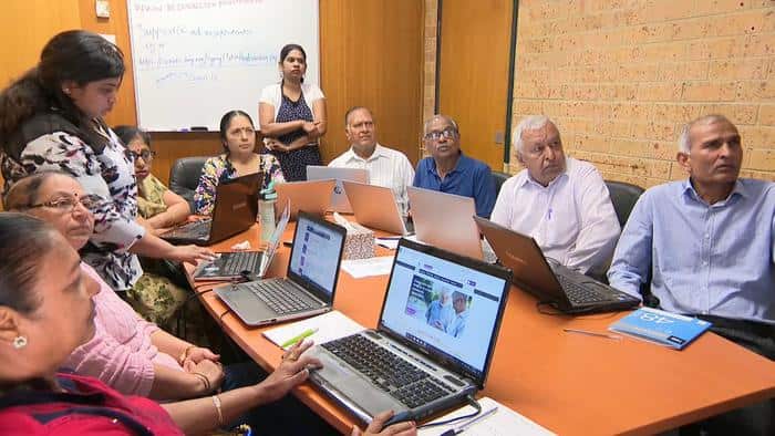 Older migrants have complained of feeling they're being left behind by technology. 