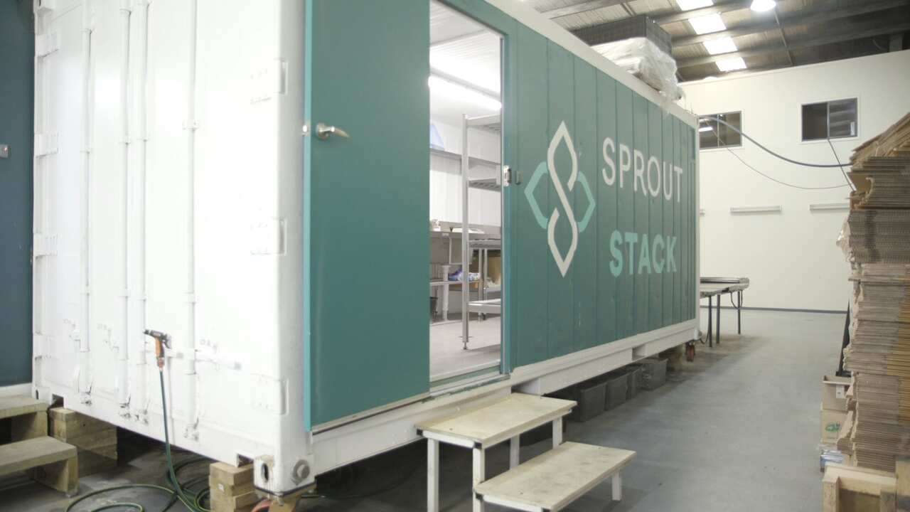 Sprout Stack's re-purposed shipping container
