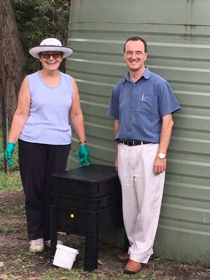 Rev Corkin fled danger with his wife Julie and their daughter, before serving some 4,000 meals to fellow evacuees.