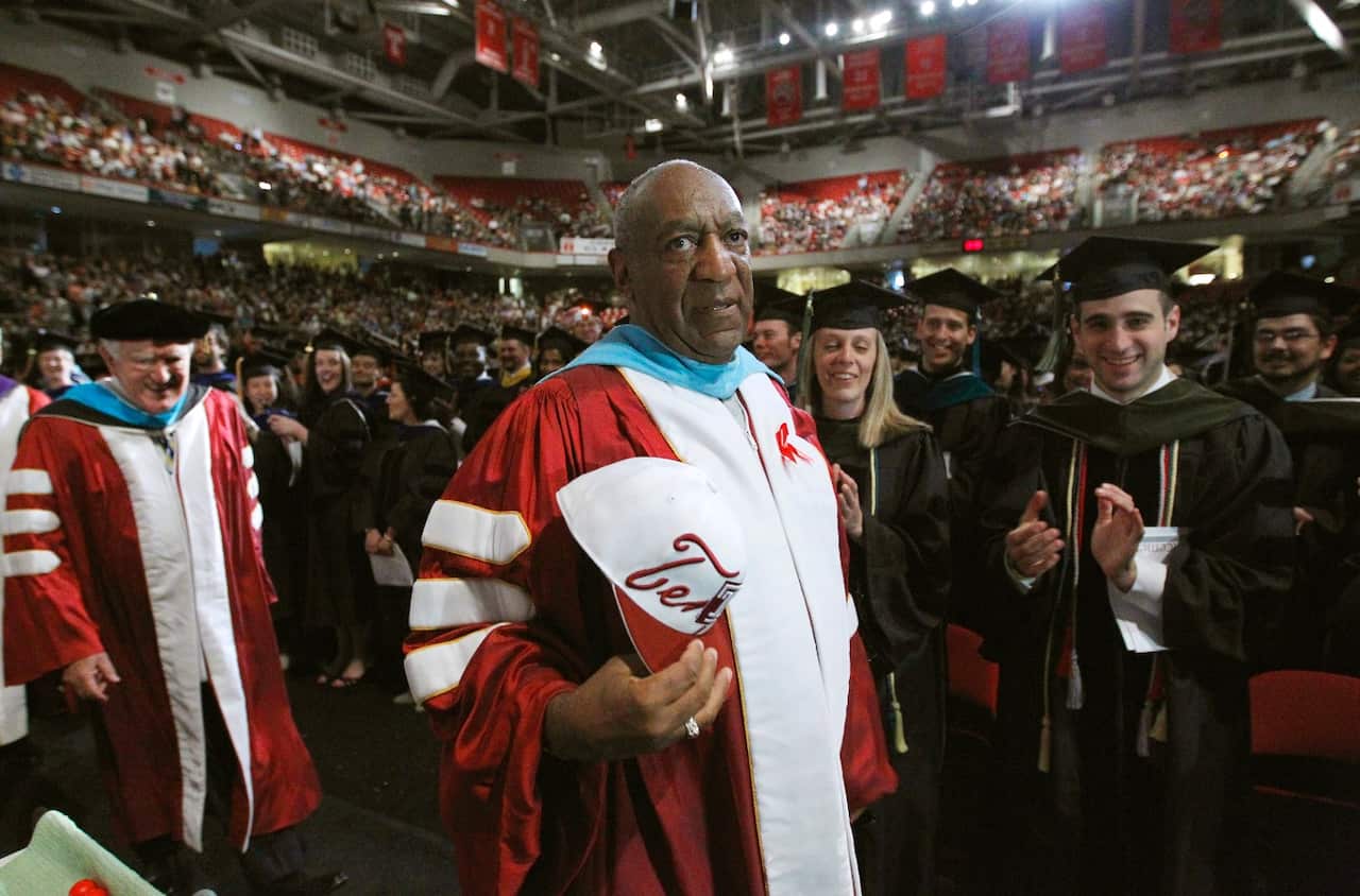 In this May 12, 2011 file photo, comedian Bill Cosby appears at Temple University's commencement in Philadelphia.