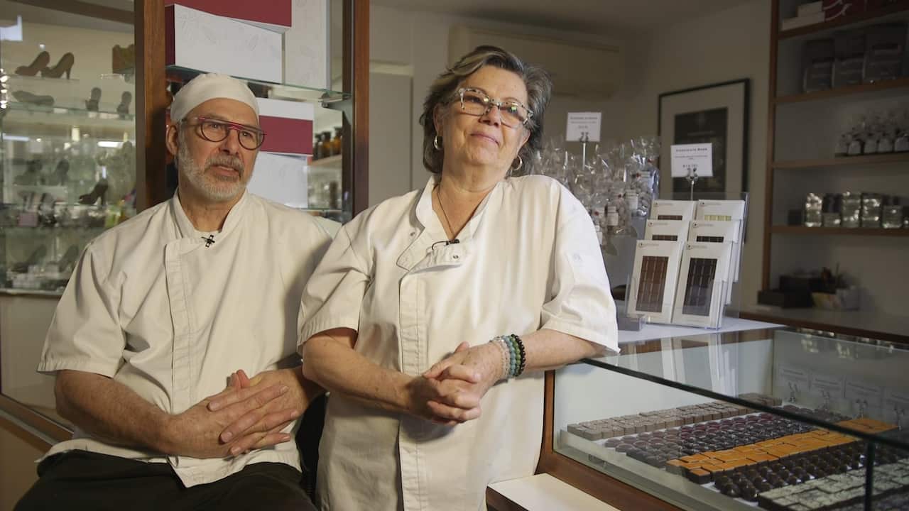 Co-owners of Mornington Peninsula Chocolate Isilda Caldwell and Milton Laycock