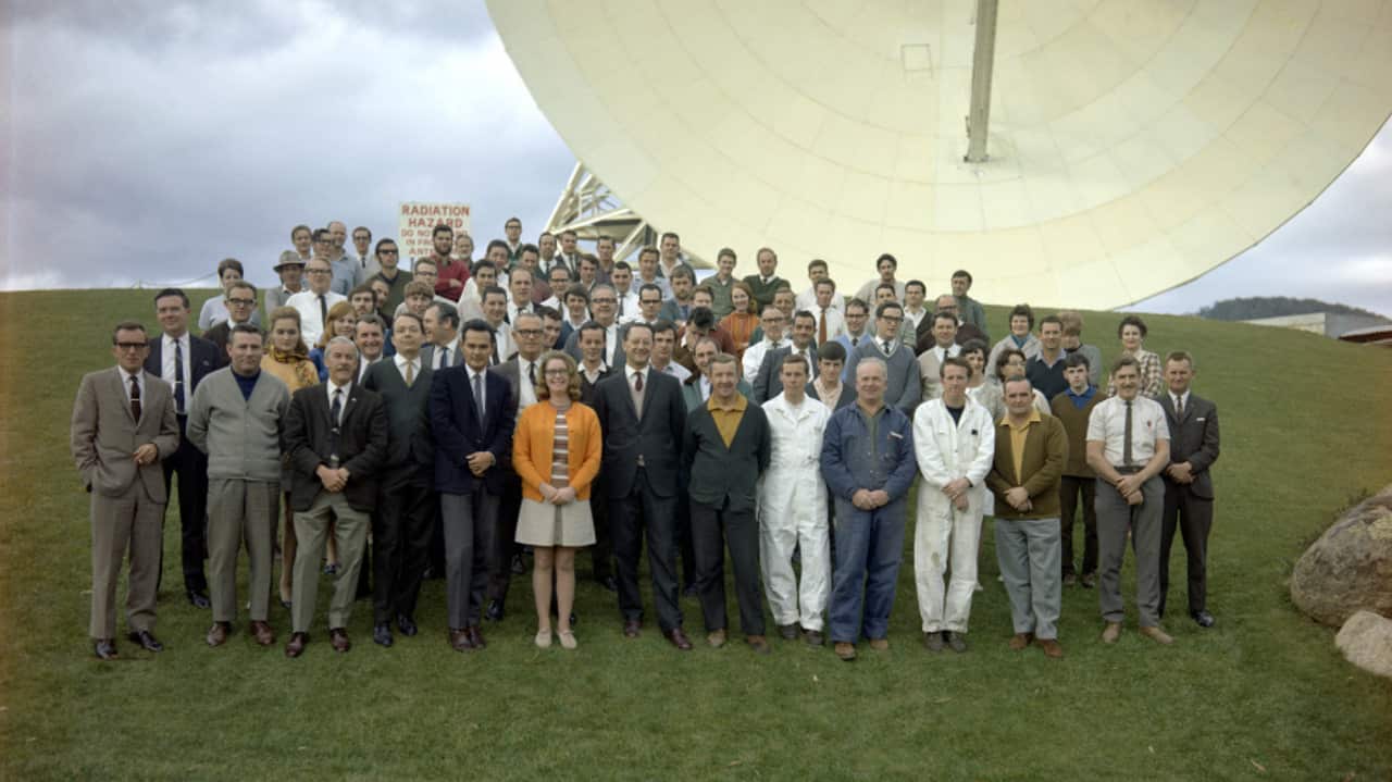 This August 1969 picture shows most of the Honeysuckle team who brought us images of Neil Armstrong’s first step on the moon.