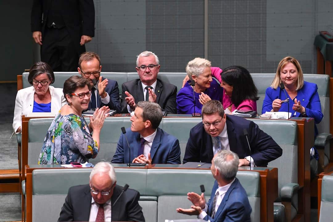 The crossbench celebrated when the medevac legislation passed Parliament. 