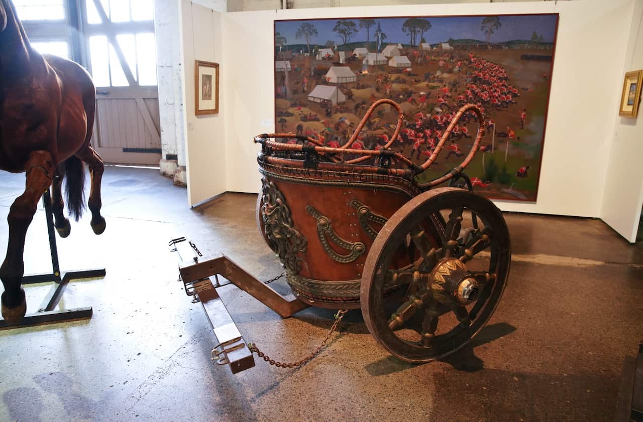 A chariot from the film Gladiator that was auctioned