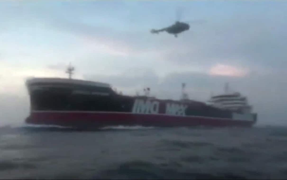 A handout image grab taken from a video provided by Iran's Revolutionary Guard official website Sepah News on 20 July 2019