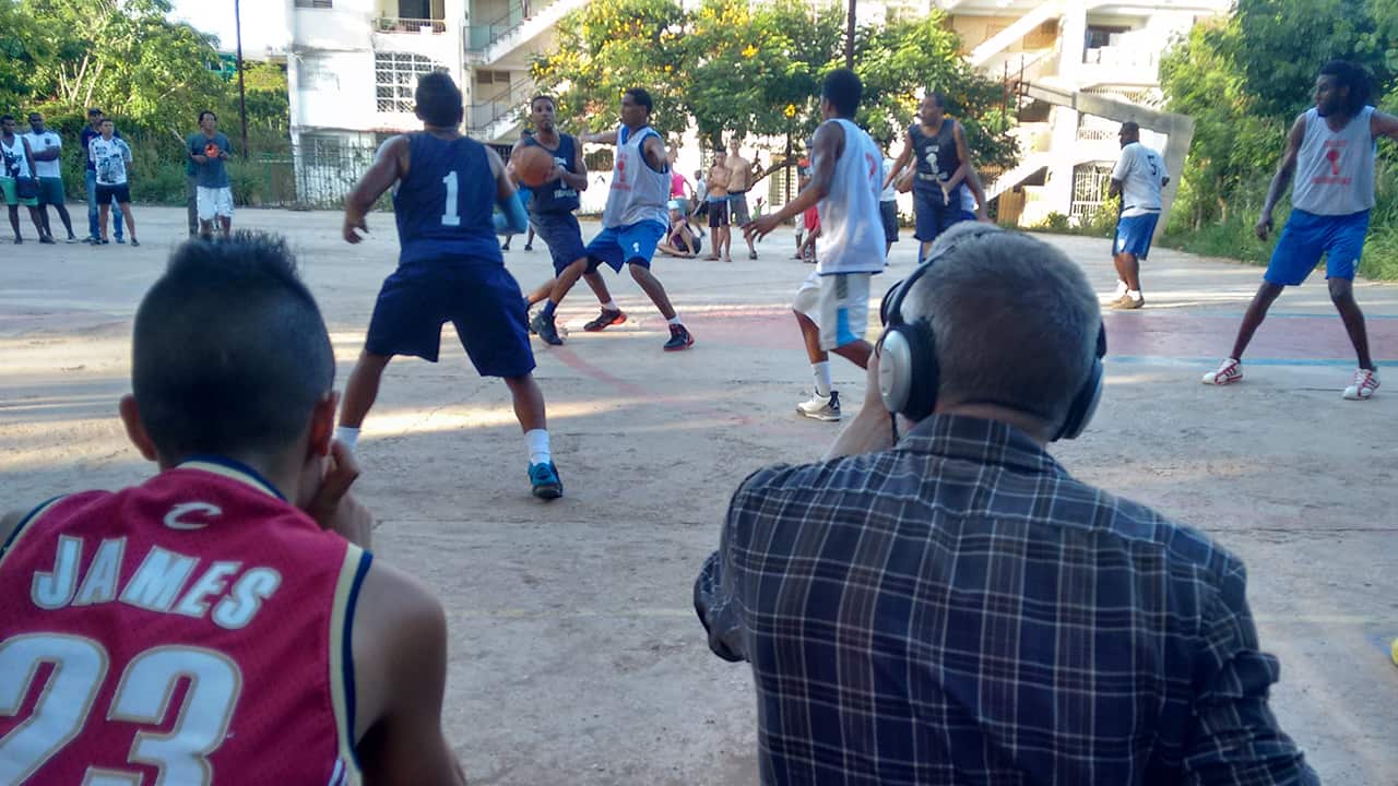 Aaron Thomas filming Cuba's Key Change
