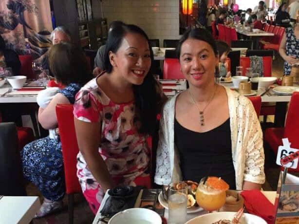 Indigo (left) with her cousin Dani Evans (right)