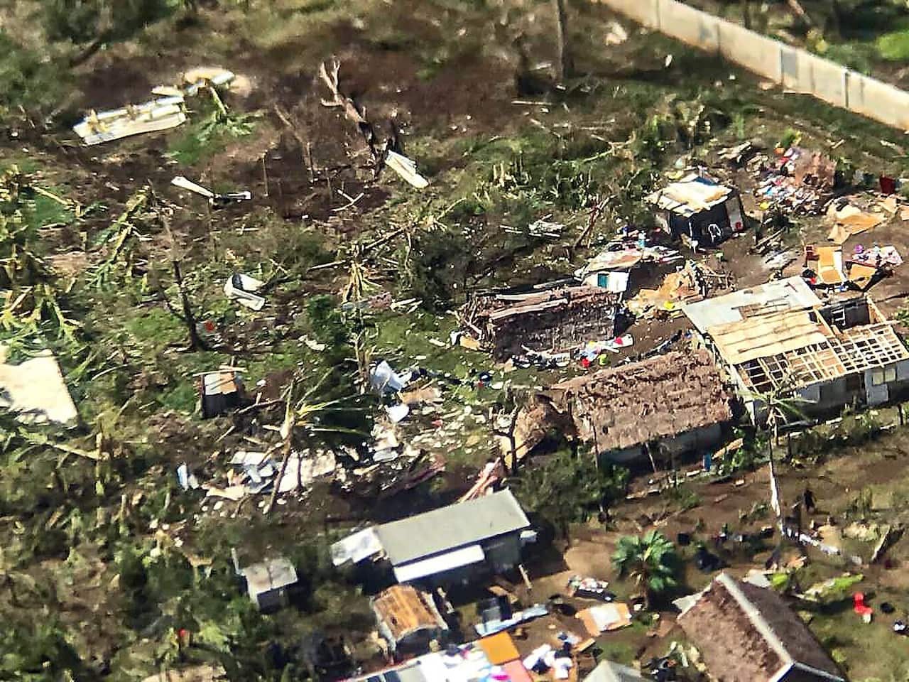 Damage caused by Tropical Cyclone Harold on Santo Island, Vanuatu.