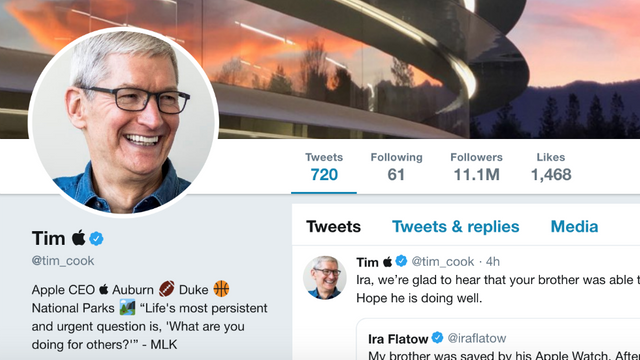 Tim Cook has embraced the US President's gaffe.