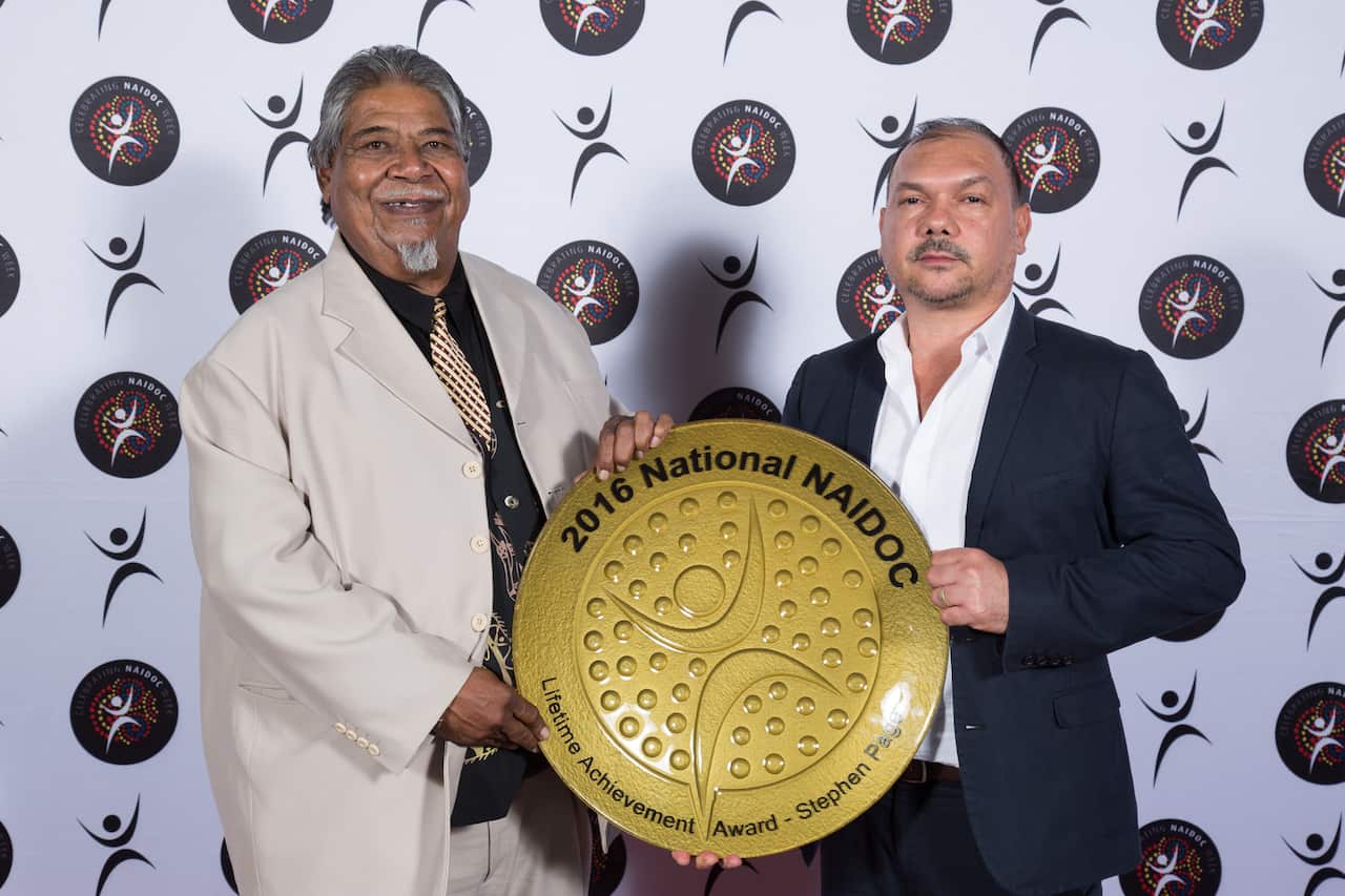NAIDOC Awards 2016 Lifetime Achievement award recipient, Stephen Page.