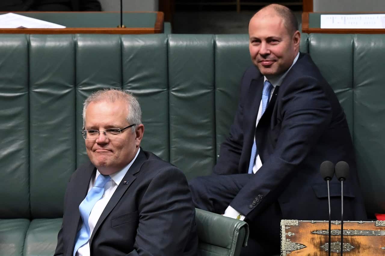 Australian Prime Minister Scott Morrison (left) and Australian Federal Treasurer Josh Frydenberg.