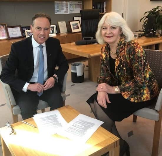 Christine Morgan and Greg Hunt