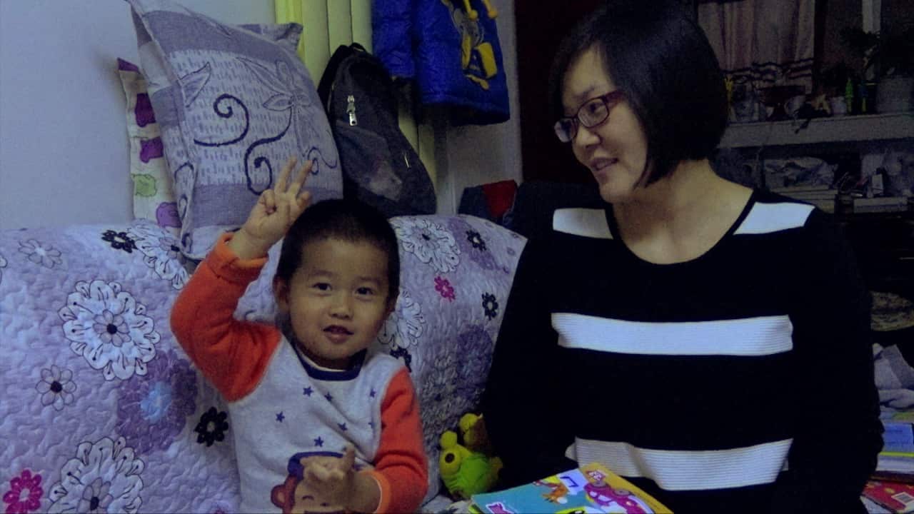 Daisy Yuan and her three-year-old son Niu Niu.