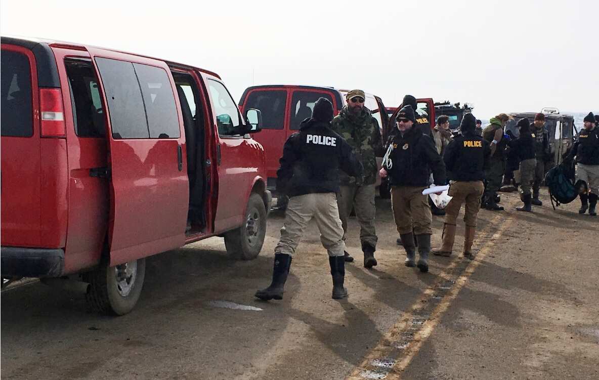 Authorities arrest the last remaining holdouts in the now-closed Dakota Access pipeline protest camp in southern North Dakota. 