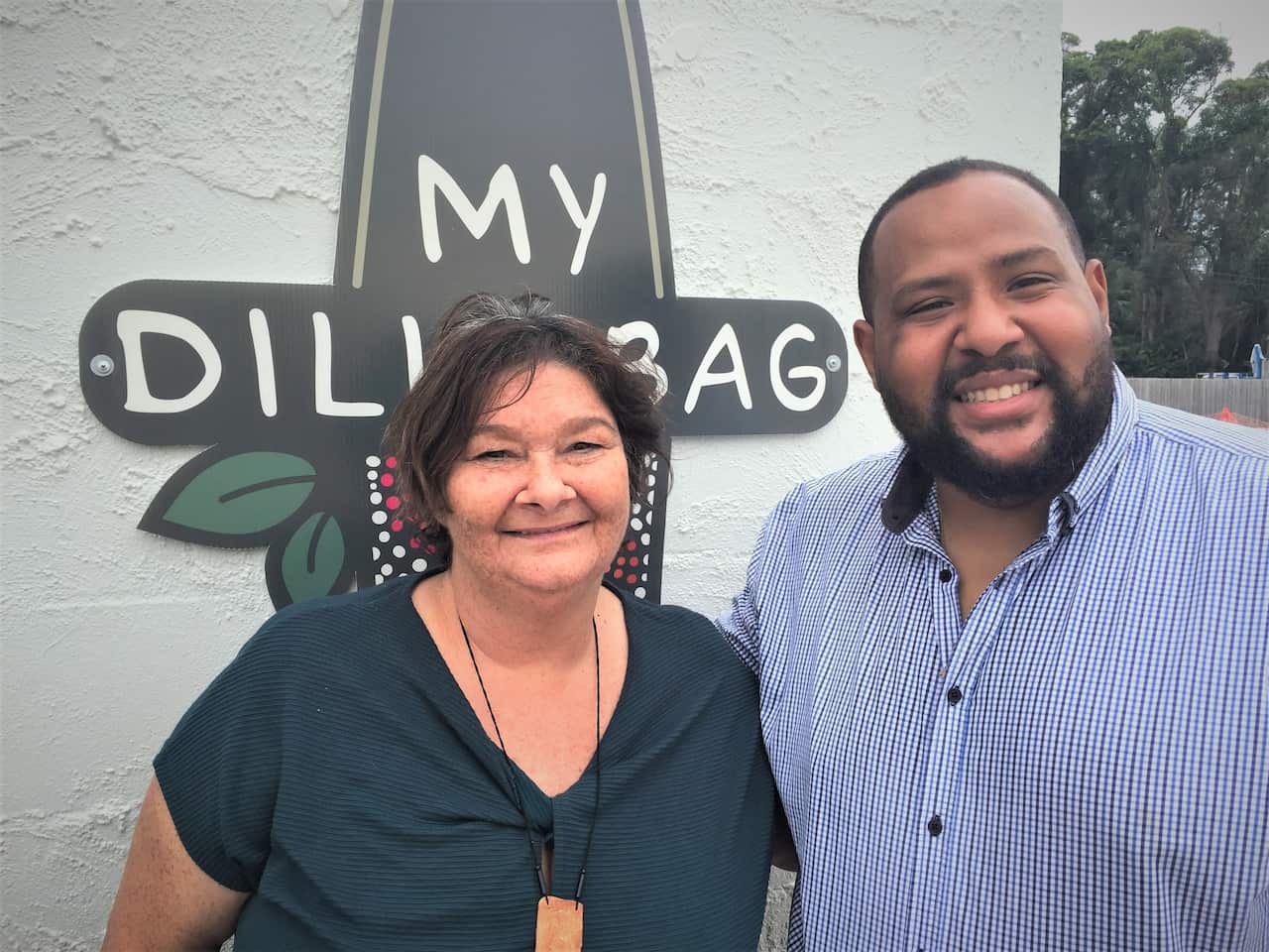 Dale Chapman with IBA's Frank Lowah. 