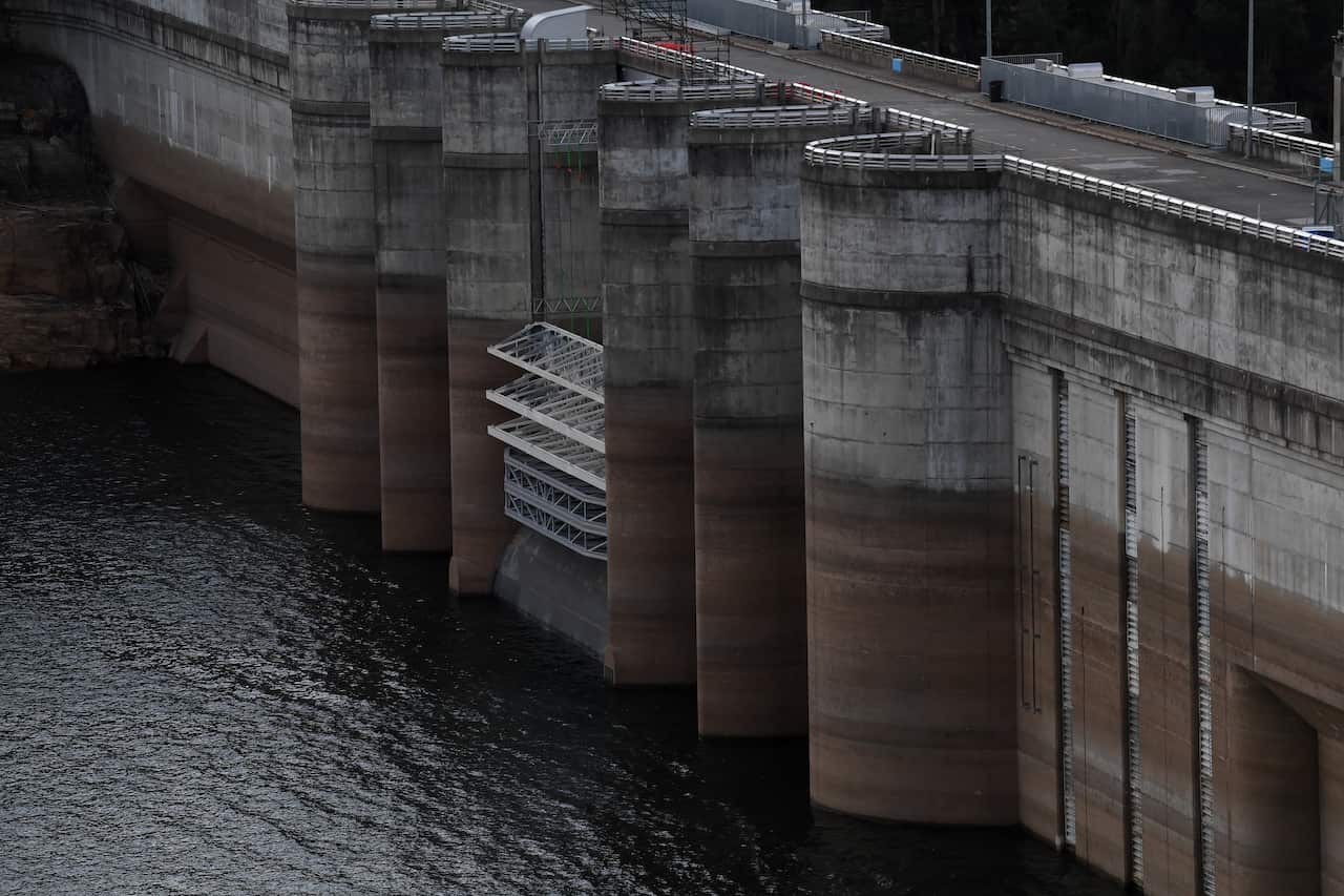 Damn water levels are down to 43 per cent, which is the lowest level since 2004, during the millennium drought.