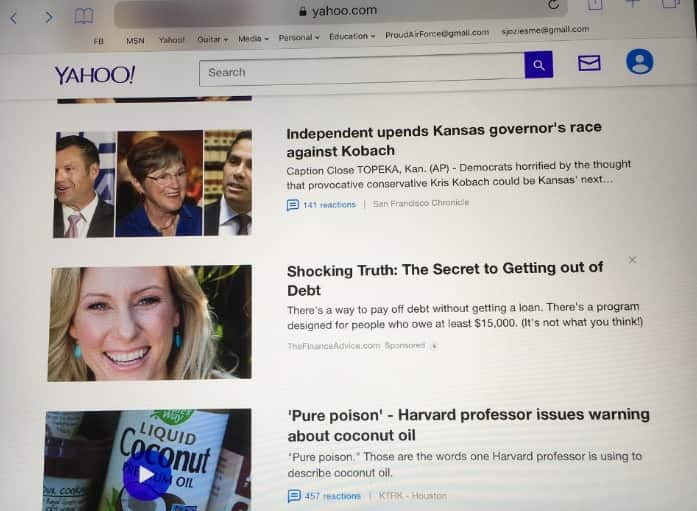 An image of Damon's image being used in the advertisement (Minneapolis Star-Tribune)