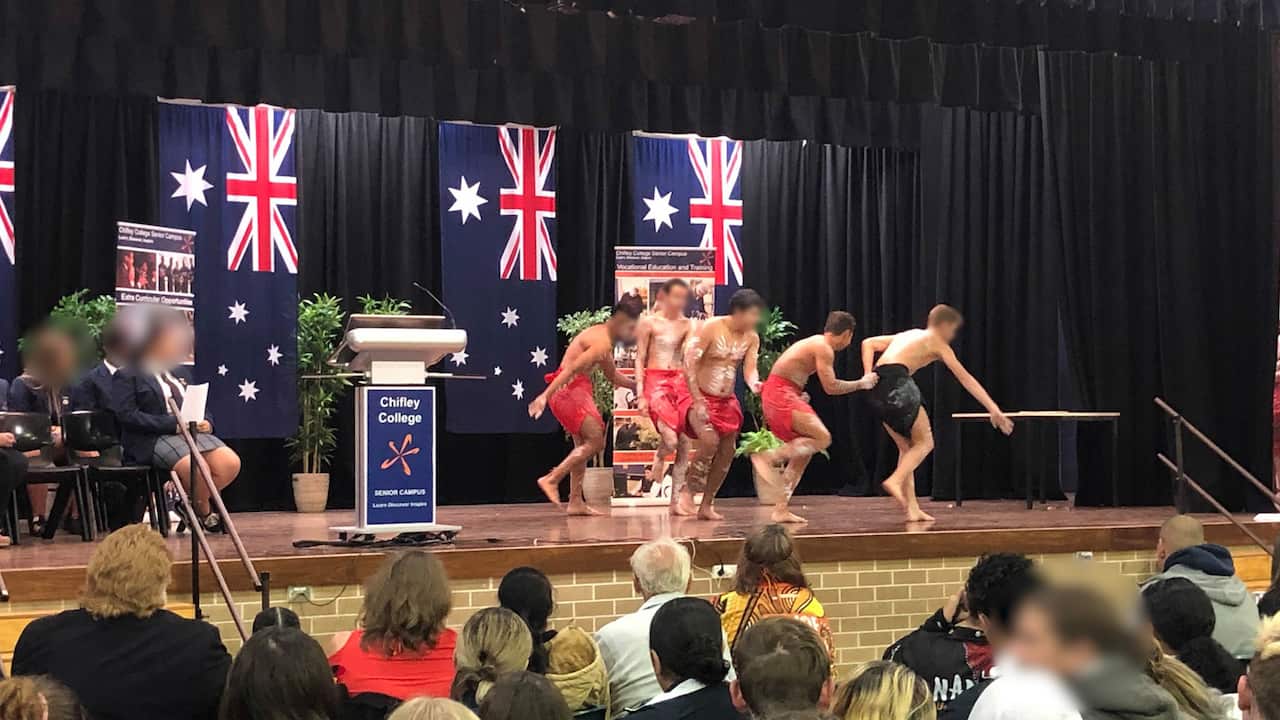 The performers claimed they were called racist names by members of the audience. Chifley College.