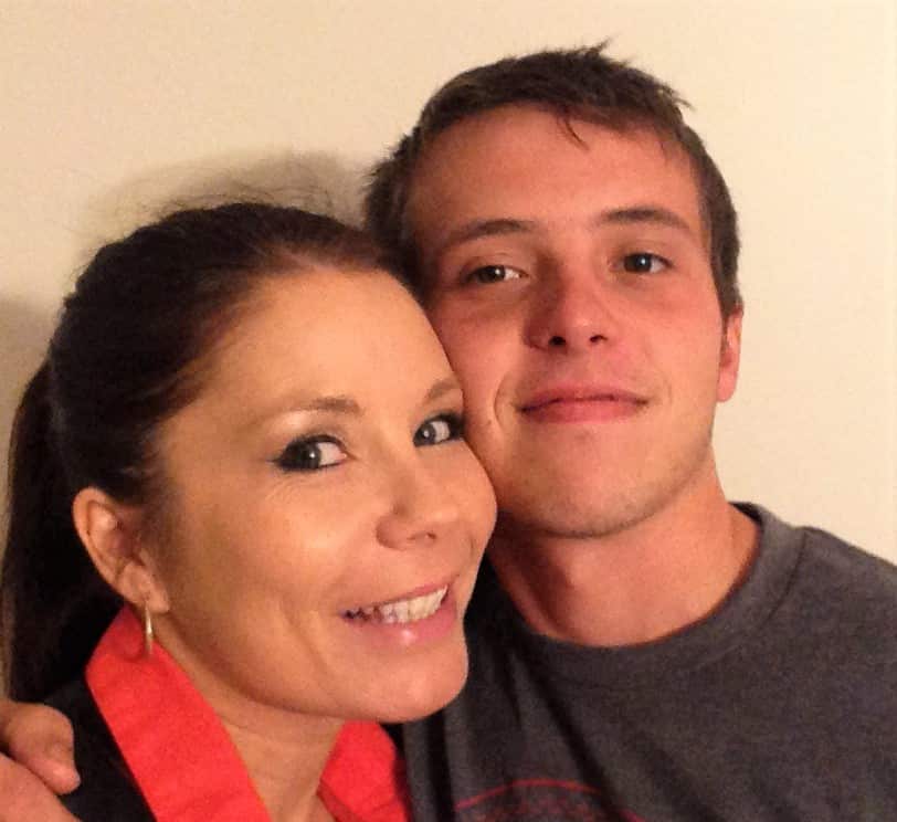 Suicidologist Nikki Jamieson and her son Daniel.