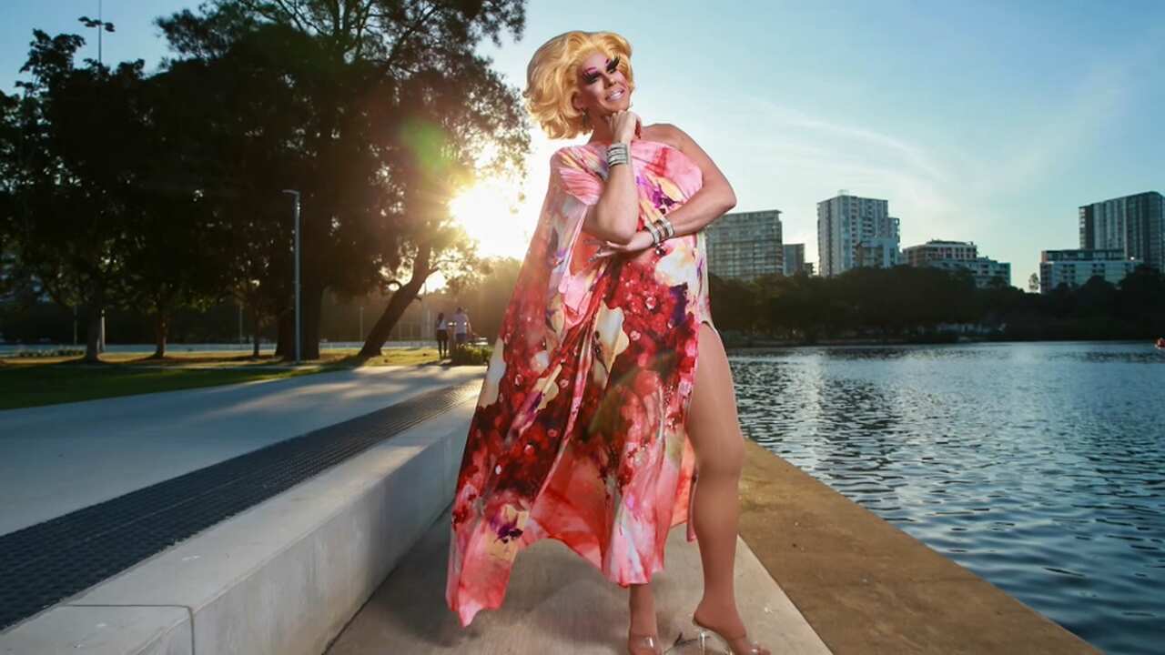 Daniel Floyd in character posing for a photo.